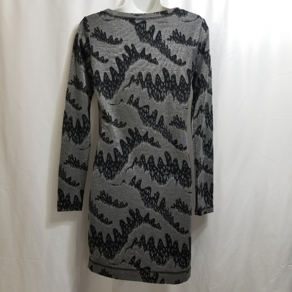 𝅺french Connection Polyester/elastin /viscose metalized blend mini dress - Picture 11 of 16